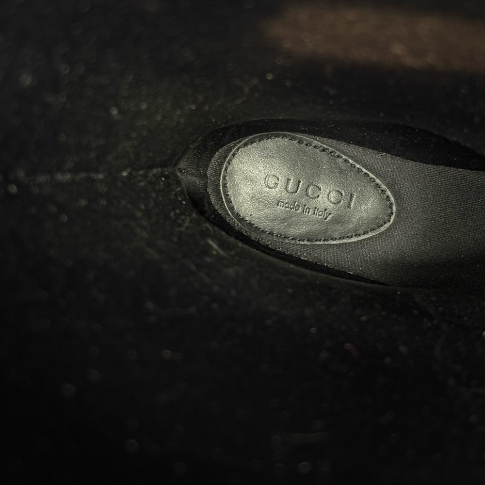 Gucci Black Rubber Guccisma Wellington Boot, Embossed Monogram, Insulated Inside - Picture 6 of 16